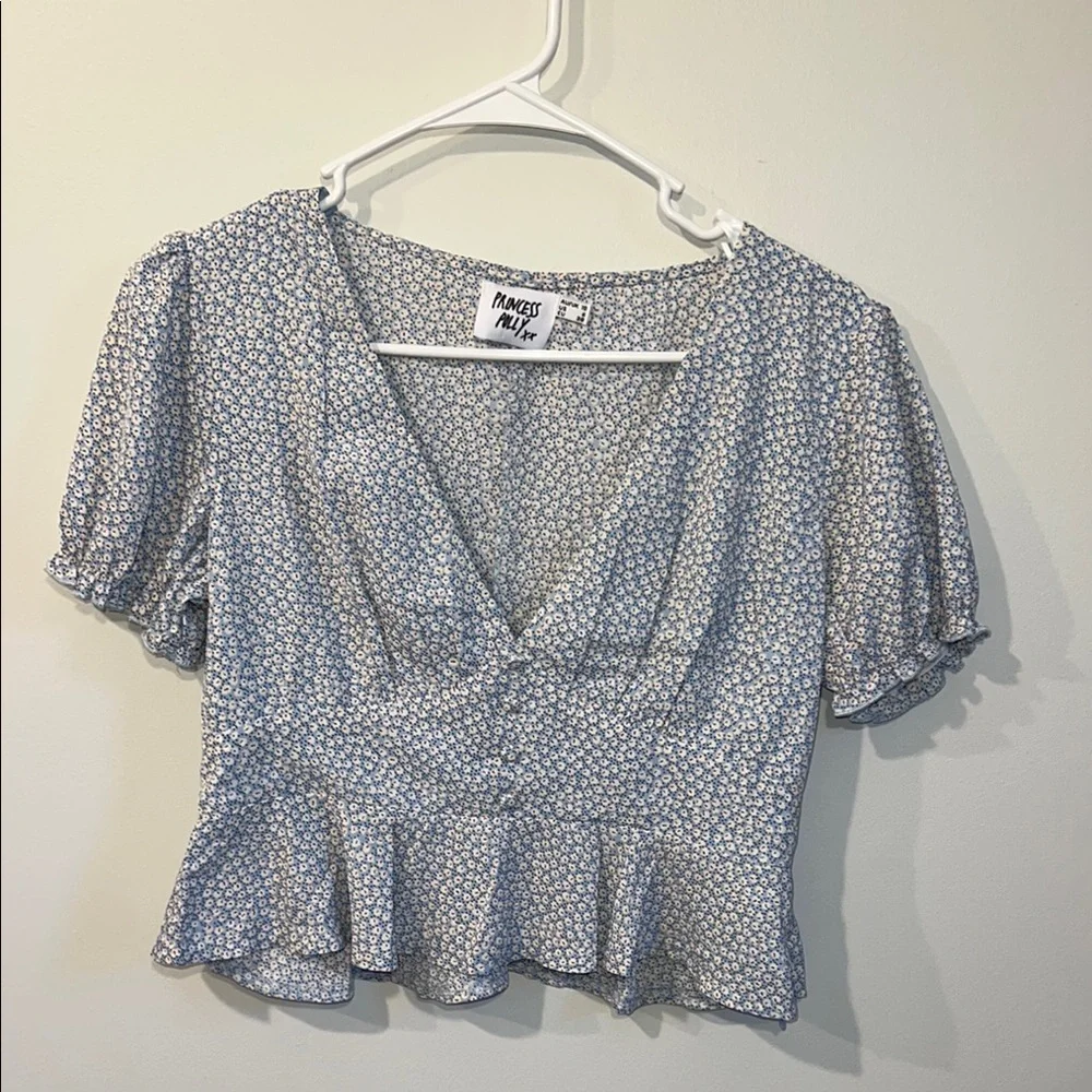 Princess Polly Cropped Blouse, Size Small